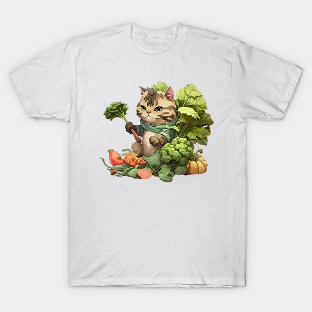 Cat in the garden T-Shirt by TheKiziox